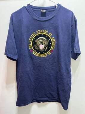 Vintage Washington DC United States of America Presidential Seal Y2K Shirt L